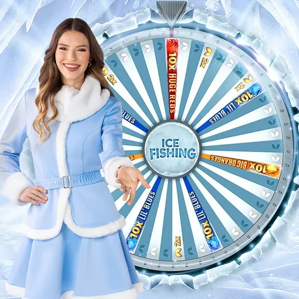 Ice Fishing jeu crash Evolution Gaming interface de jeu